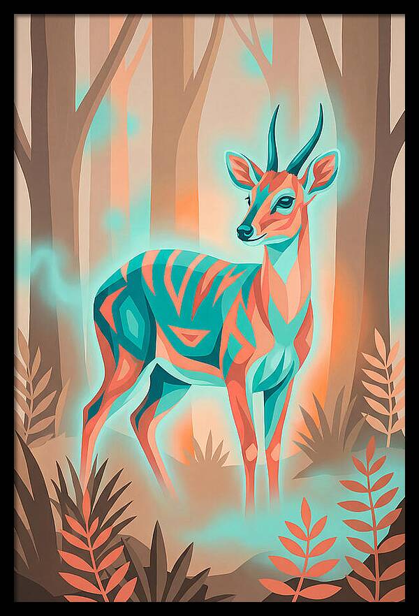 Duiker In Vibrant Forest