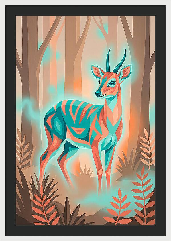Duiker In Vibrant Forest