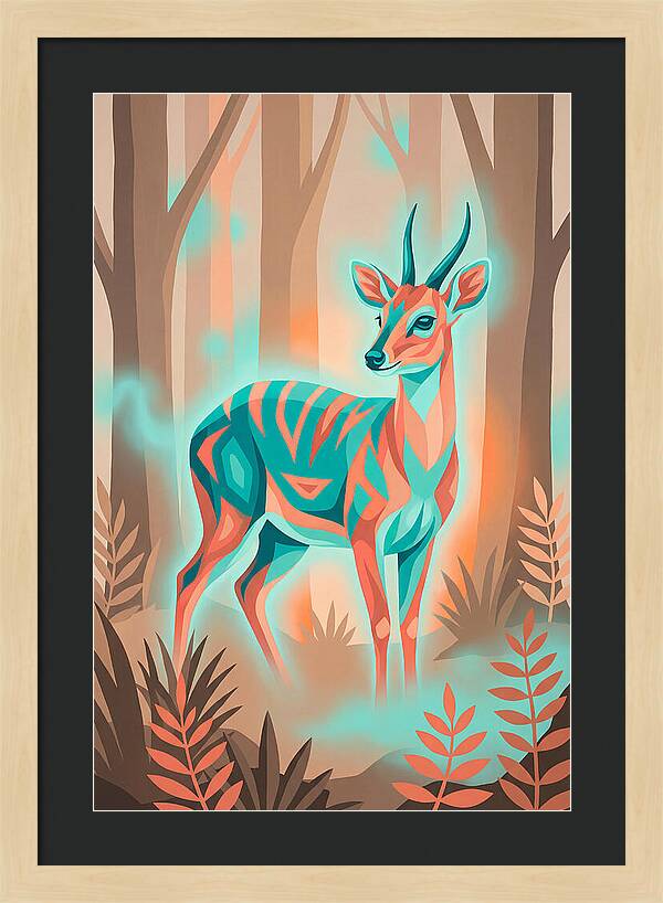 Duiker In Vibrant Forest