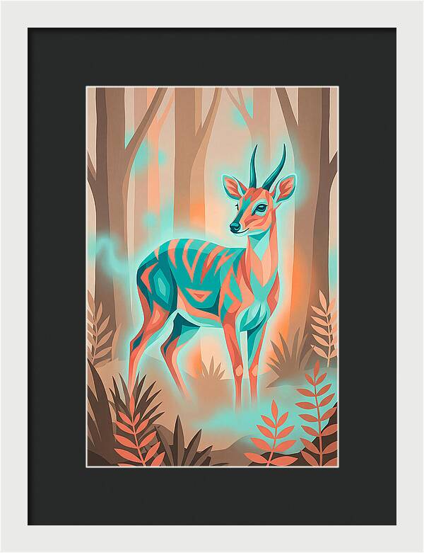 Duiker In Vibrant Forest