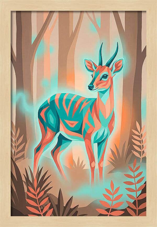 Duiker In Vibrant Forest