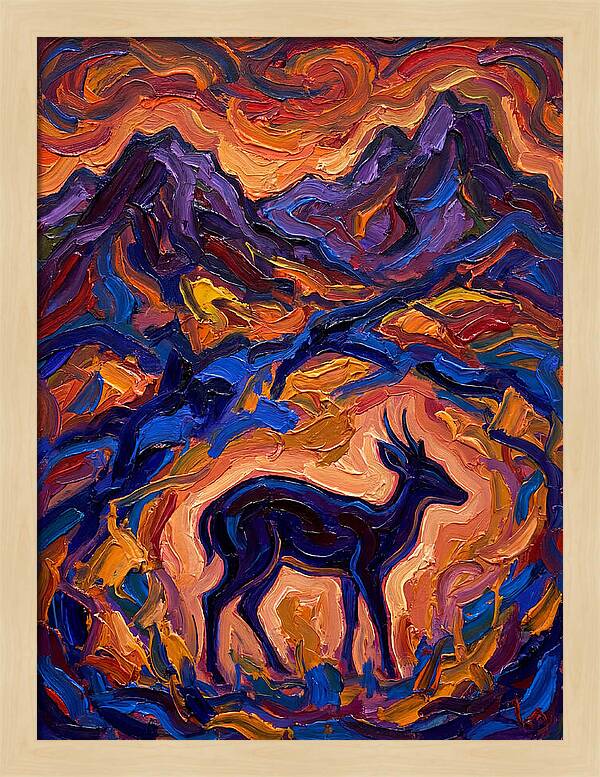 Duiker Silhouette Against Vibrant Landscape