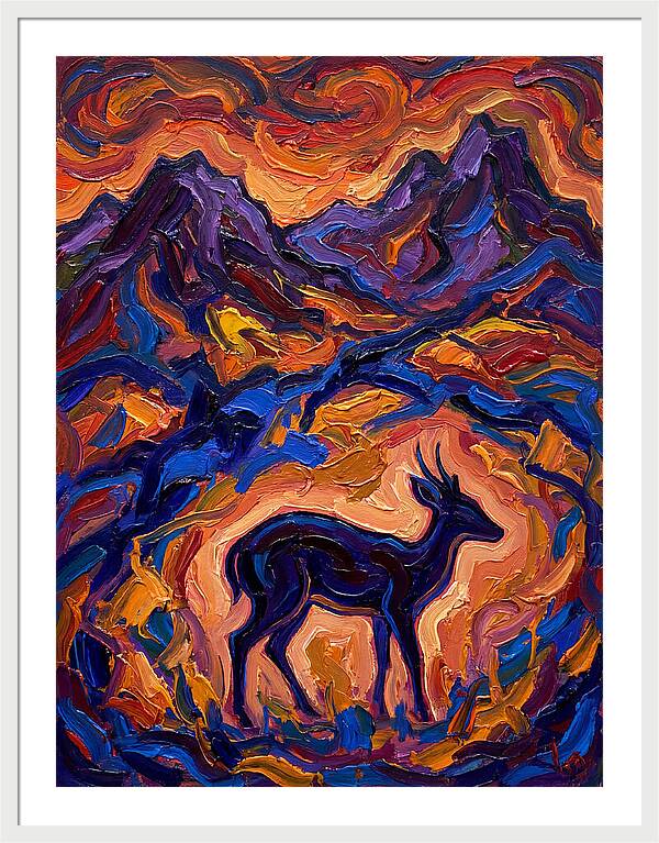 Duiker Silhouette Against Vibrant Landscape