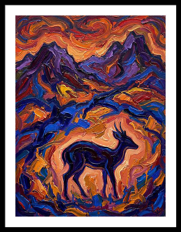 Duiker Silhouette Against Vibrant Landscape