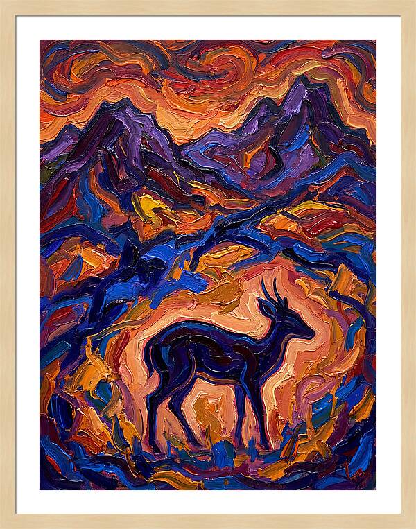 Duiker Silhouette Against Vibrant Landscape