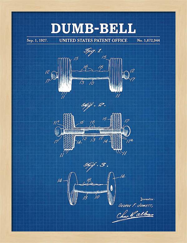 Dumbbell Blueprint Patent Us1672944a