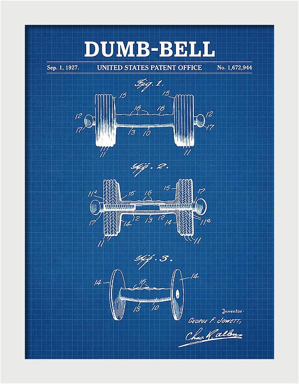 Dumbbell Blueprint Patent Us1672944a
