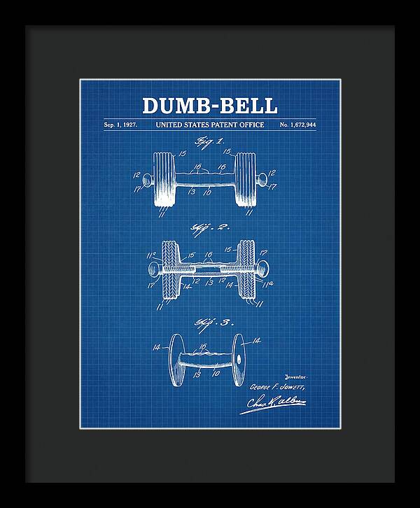 Dumbbell Blueprint Patent Us1672944a
