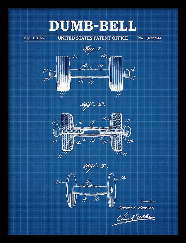 Dumbbell Blueprint Patent Us1672944a