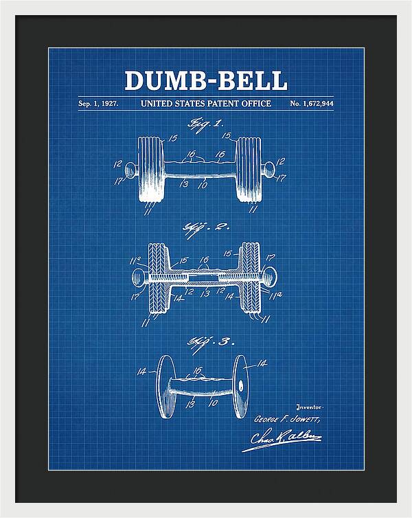 Dumbbell Blueprint Patent Us1672944a