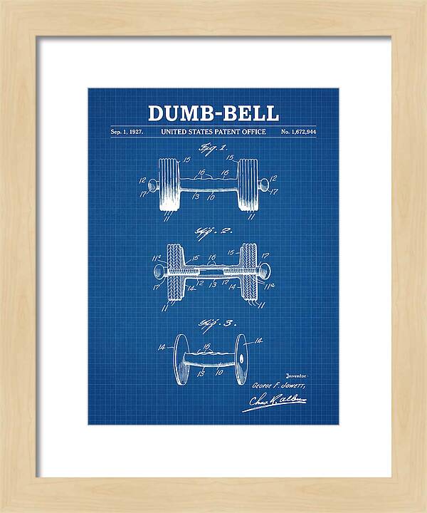 Dumbbell Blueprint Patent Us1672944a