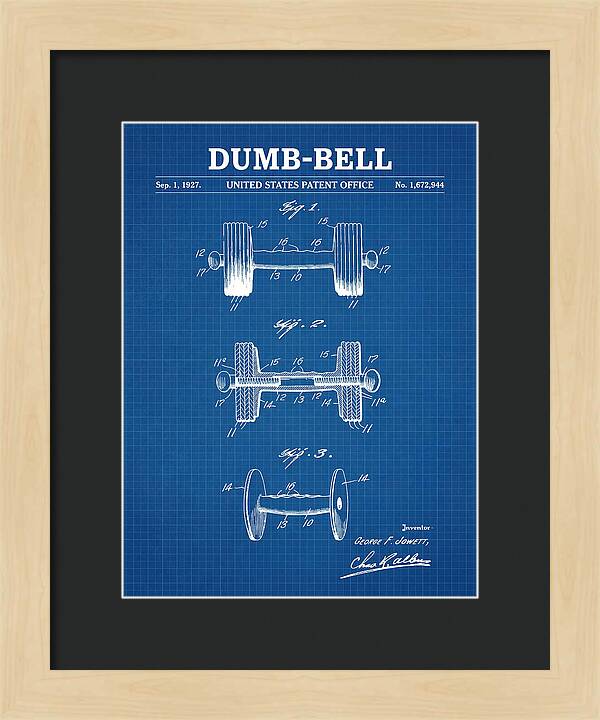 Dumbbell Blueprint Patent Us1672944a