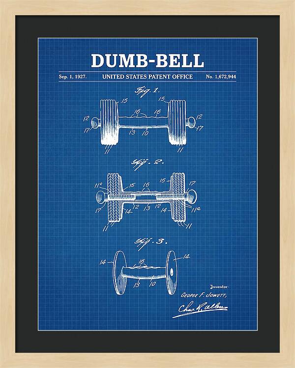 Dumbbell Blueprint Patent Us1672944a