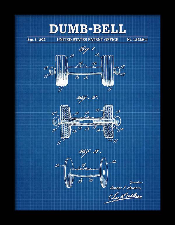 Dumbbell Blueprint Patent Us1672944a