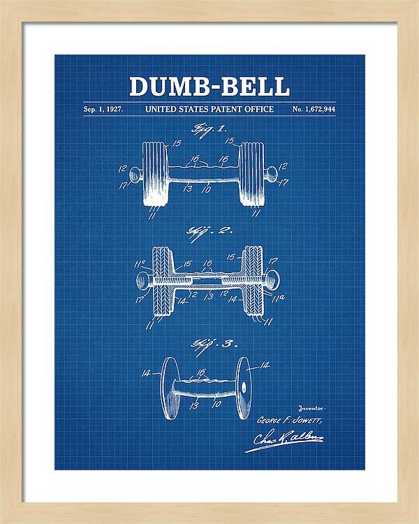 Dumbbell Blueprint Patent Us1672944a