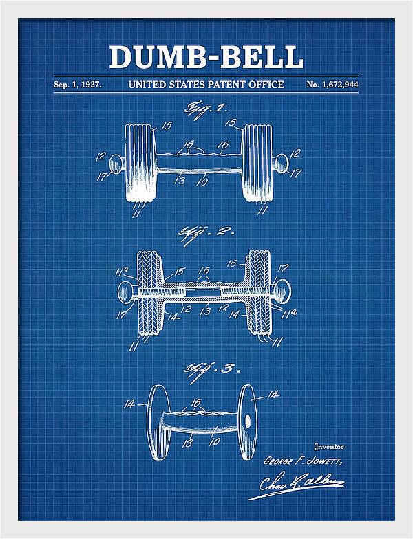 Dumbbell Blueprint Patent Us1672944a