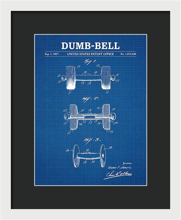 Dumbbell Blueprint Patent Us1672944a