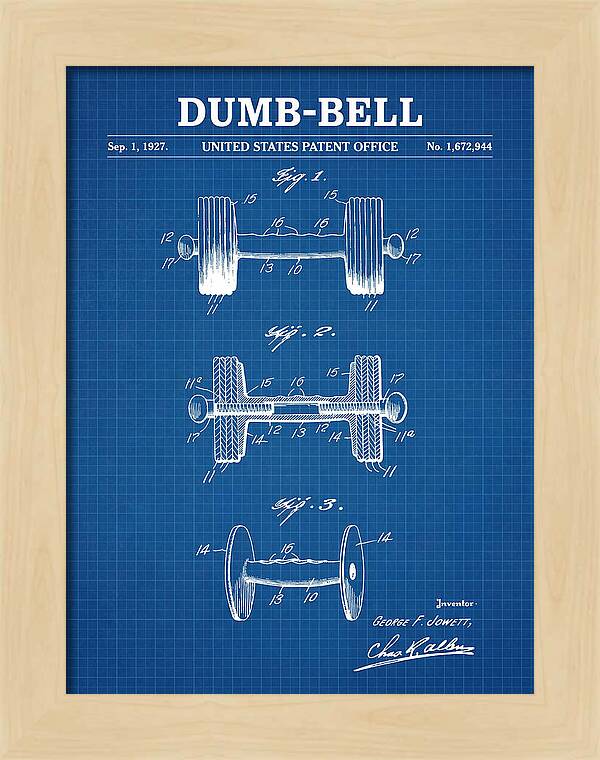 Dumbbell Blueprint Patent Us1672944a