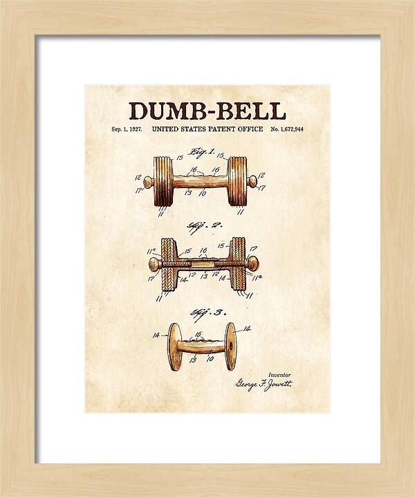 Dumbbell Watercolor Patent Us1672944a