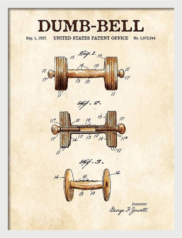 Dumbbell Watercolor Patent Us1672944a