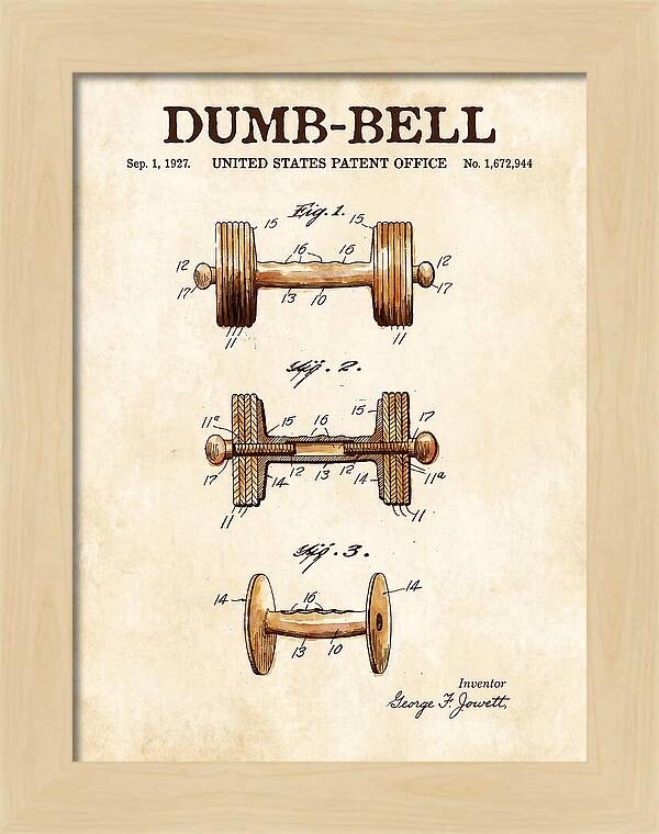 Dumbbell Watercolor Patent Us1672944a