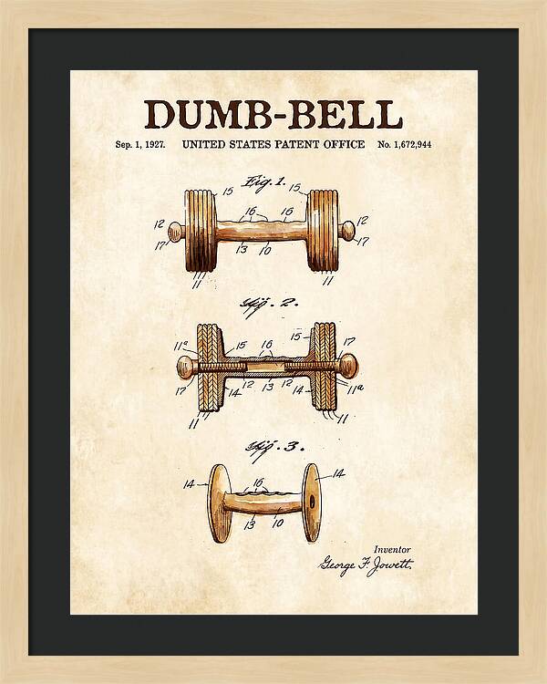 Dumbbell Watercolor Patent Us1672944a
