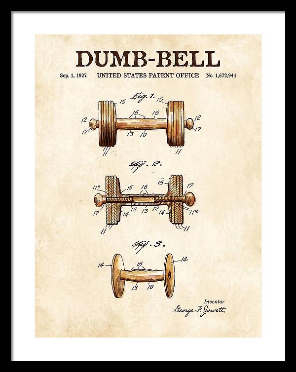 Dumbbell Watercolor Patent Us1672944a