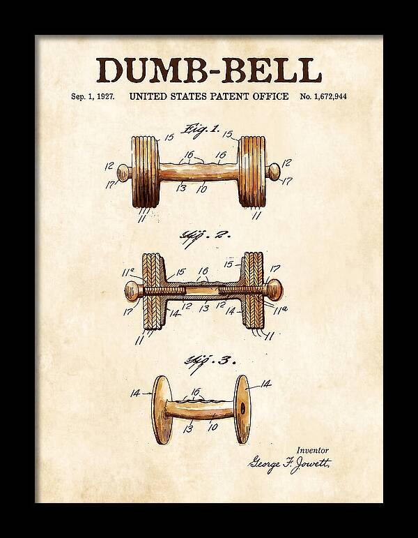 Dumbbell Watercolor Patent Us1672944a