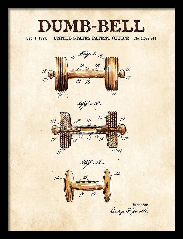 Dumbbell Watercolor Patent Us1672944a