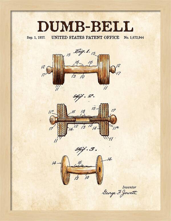 Dumbbell Watercolor Patent Us1672944a
