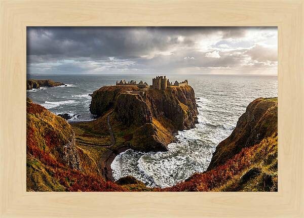 Dunnottar Castle Against The Ocean