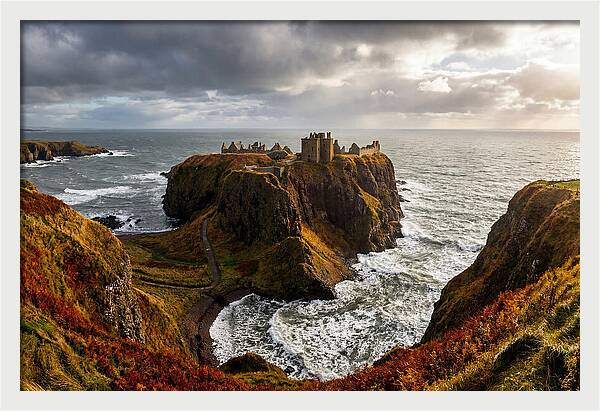 Dunnottar Castle Against The Ocean