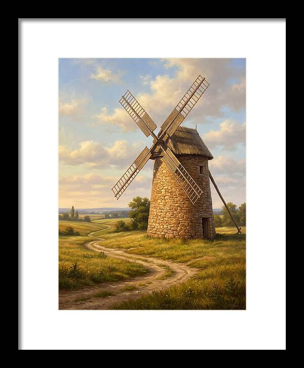 Dusk Over The Stone Windmill