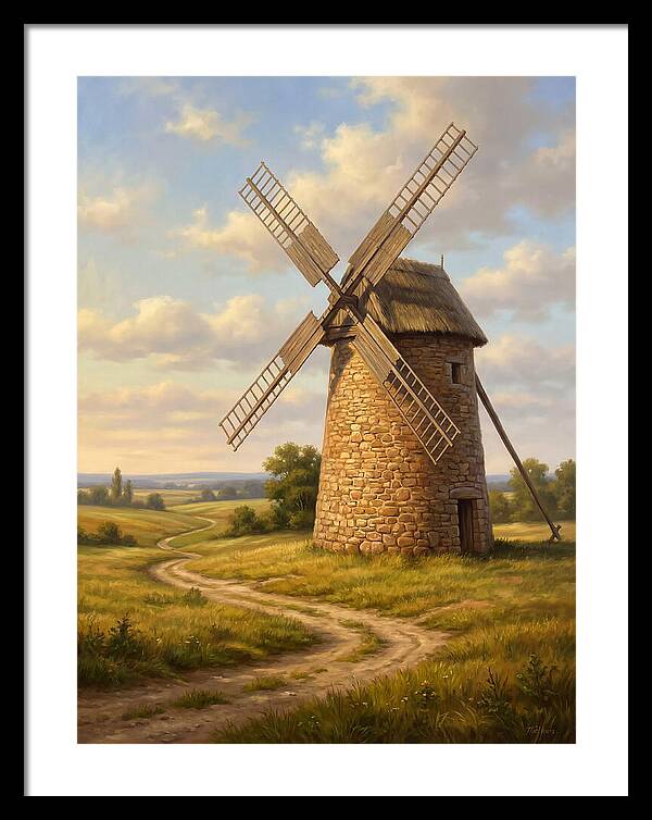 Dusk Over The Stone Windmill