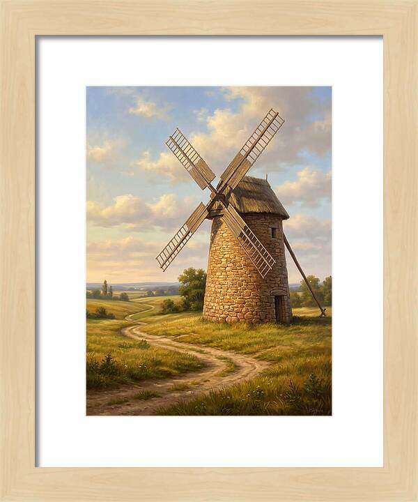 Dusk Over The Stone Windmill