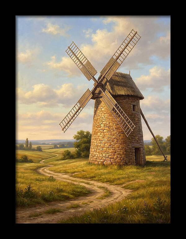 Dusk Over The Stone Windmill