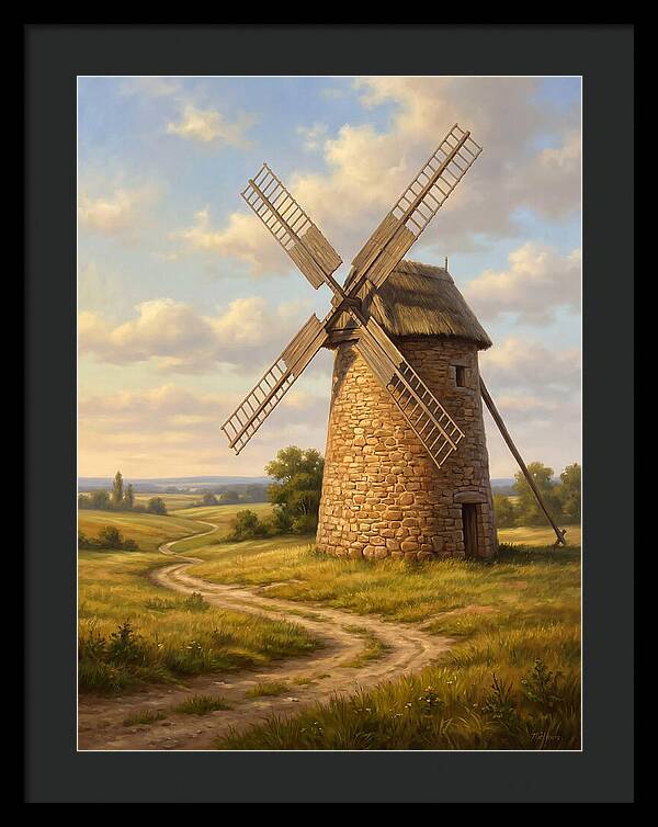 Dusk Over The Stone Windmill