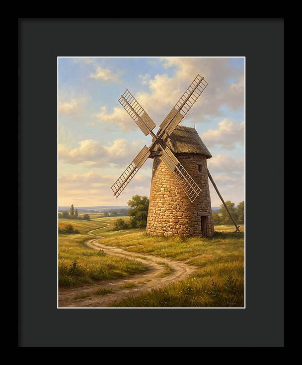 Dusk Over The Stone Windmill