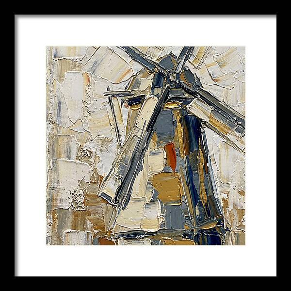 Dutch Windmill In Palette Knife Style