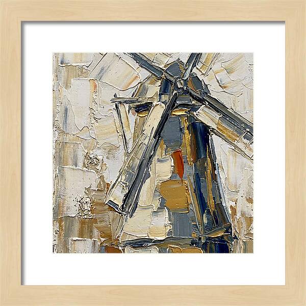 Dutch Windmill In Palette Knife Style
