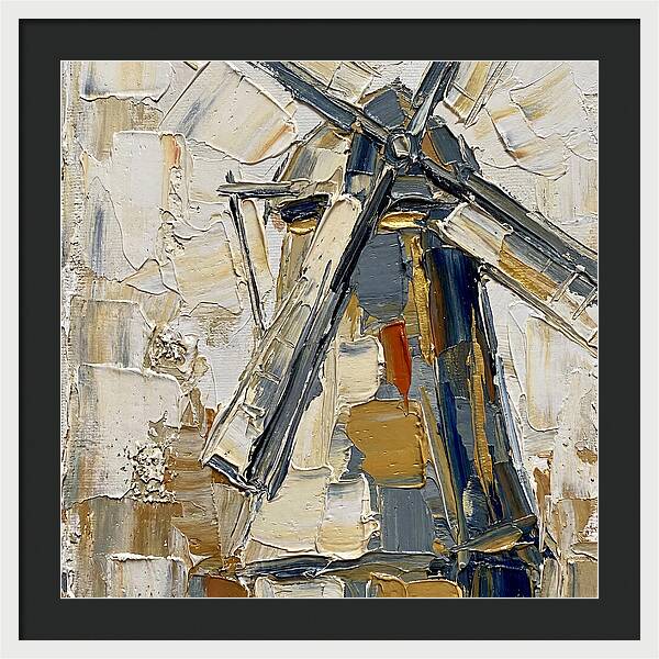 Dutch Windmill In Palette Knife Style