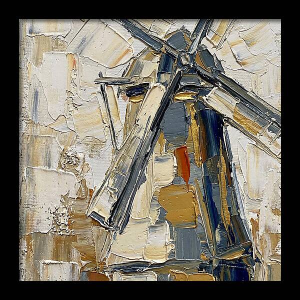 Dutch Windmill In Palette Knife Style