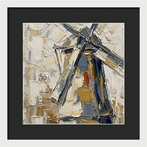 Dutch Windmill In Palette Knife Style