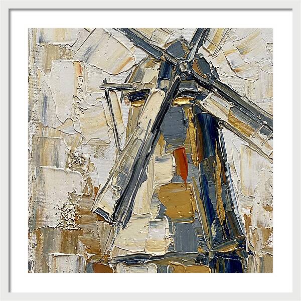 Dutch Windmill In Palette Knife Style