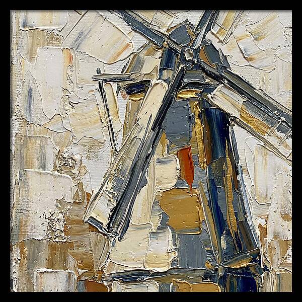 Dutch Windmill In Palette Knife Style