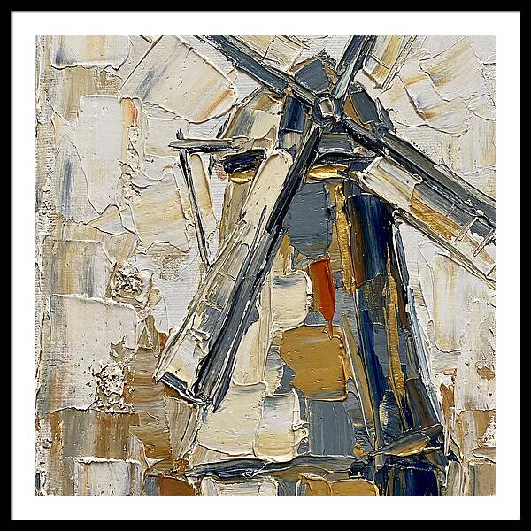 Dutch Windmill In Palette Knife Style