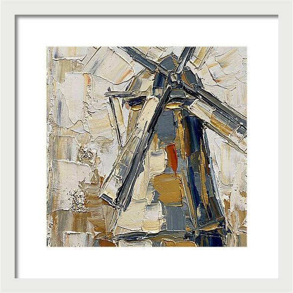 Dutch Windmill In Palette Knife Style