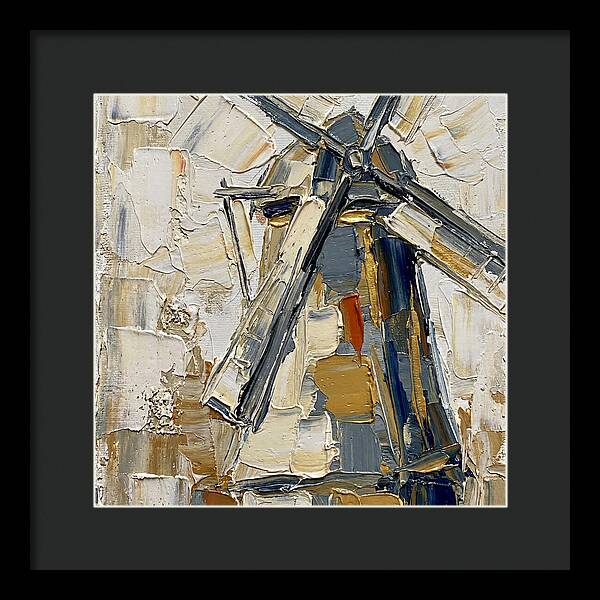 Dutch Windmill In Palette Knife Style