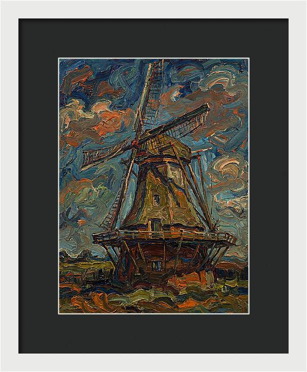 Dutch Windmill Under Vibrant Skies