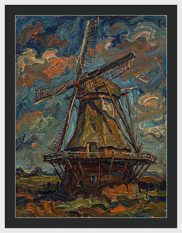Dutch Windmill Under Vibrant Skies